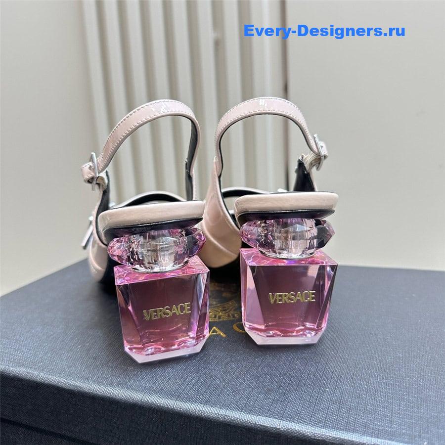 Versace Perfume Heels Pink Slingbacks
