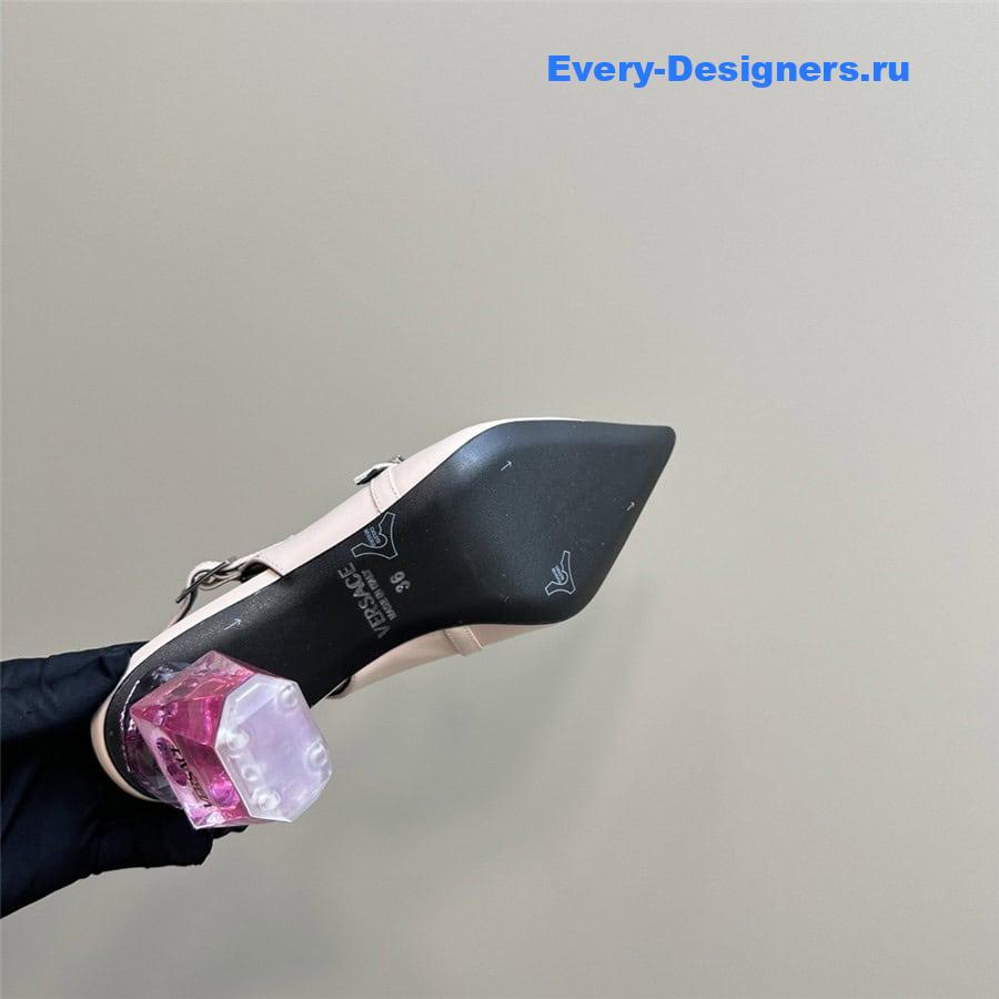 Versace Perfume Heels Pink Slingbacks