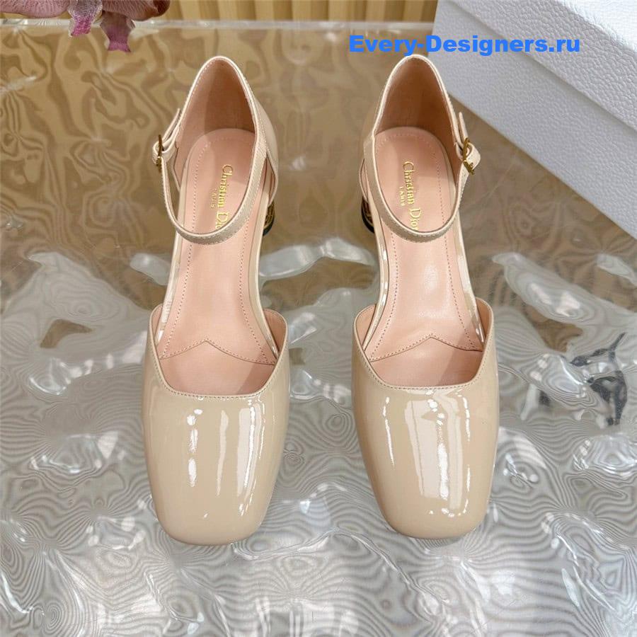 jolie D10r nude patent calfskin pumps