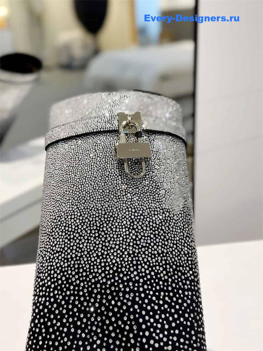 Givenchy Shark Lock Satin Boots with Strass