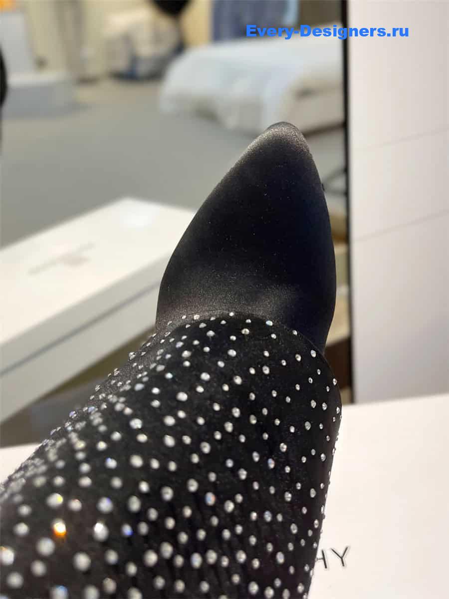 Givenchy Shark Lock Satin Boots with Strass