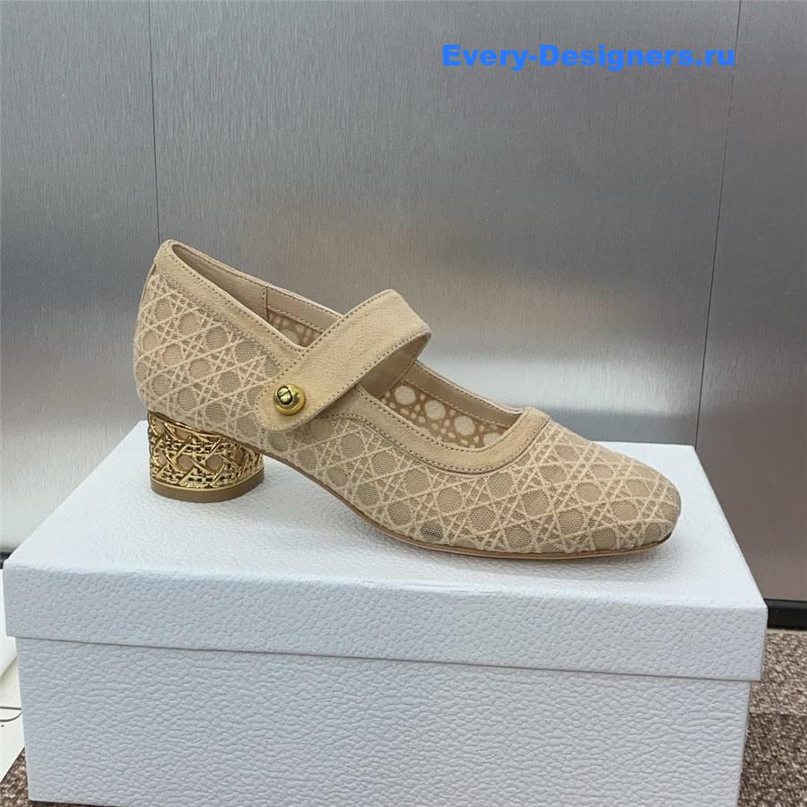 D10r mary jane nude transparent mesh pumps