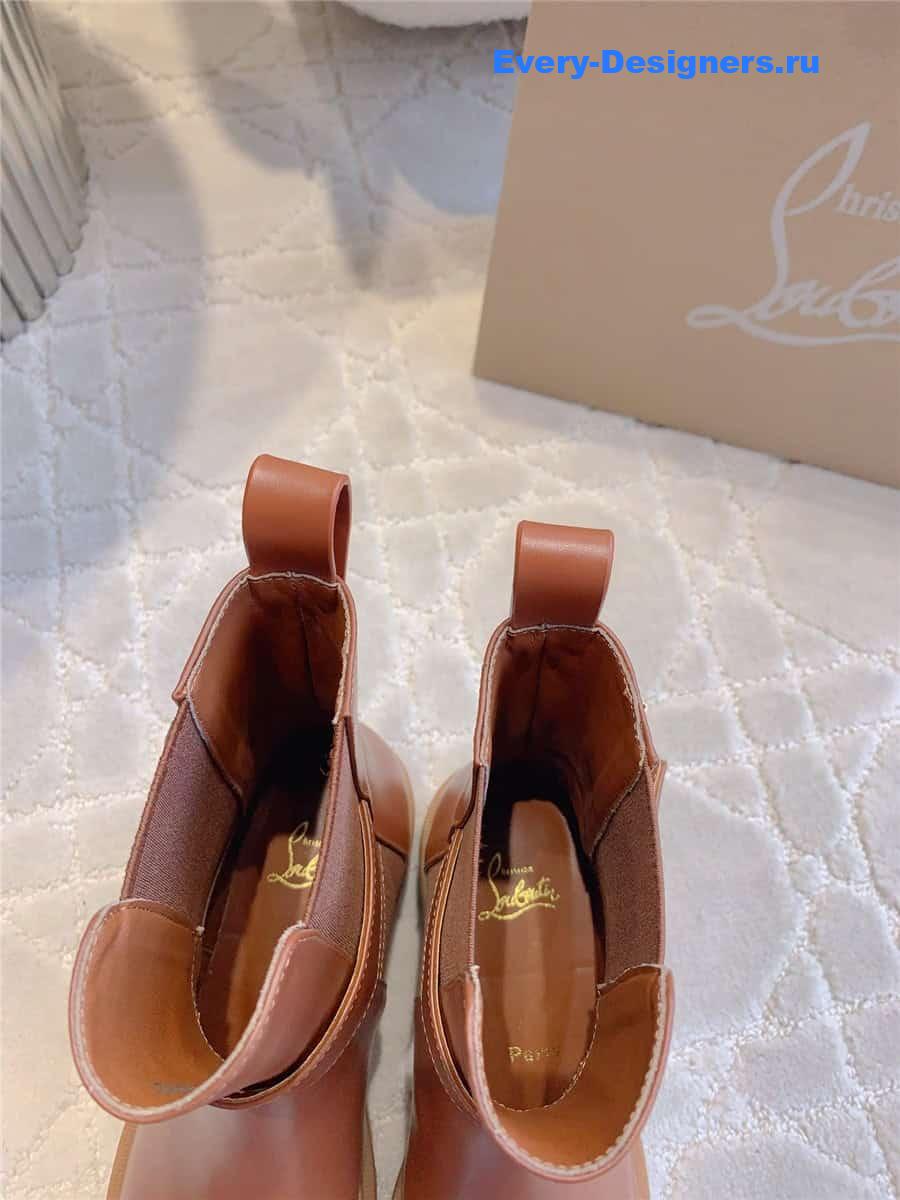 Chr1st1an louboutin brown chelsea boots