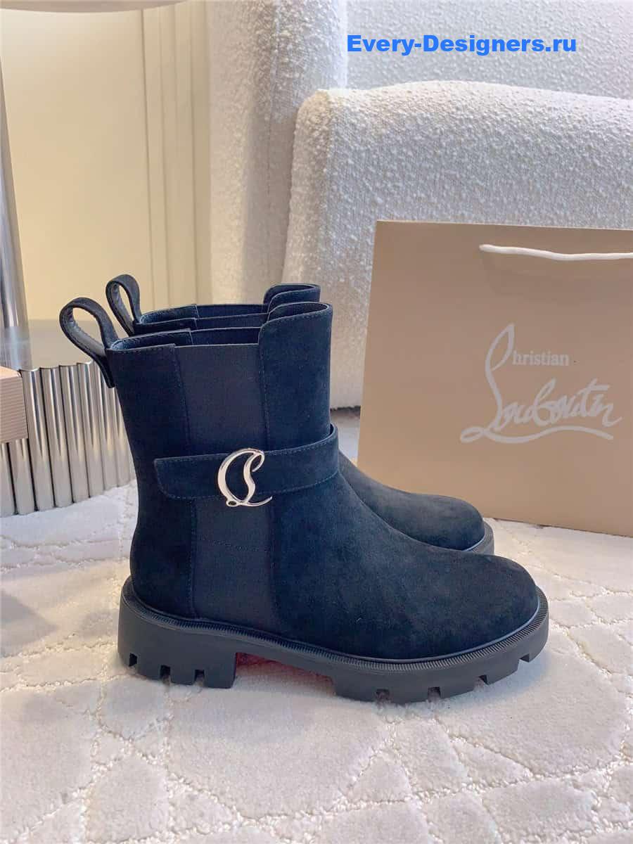 Chr1st1an louboutin chelsea suede ankle boots