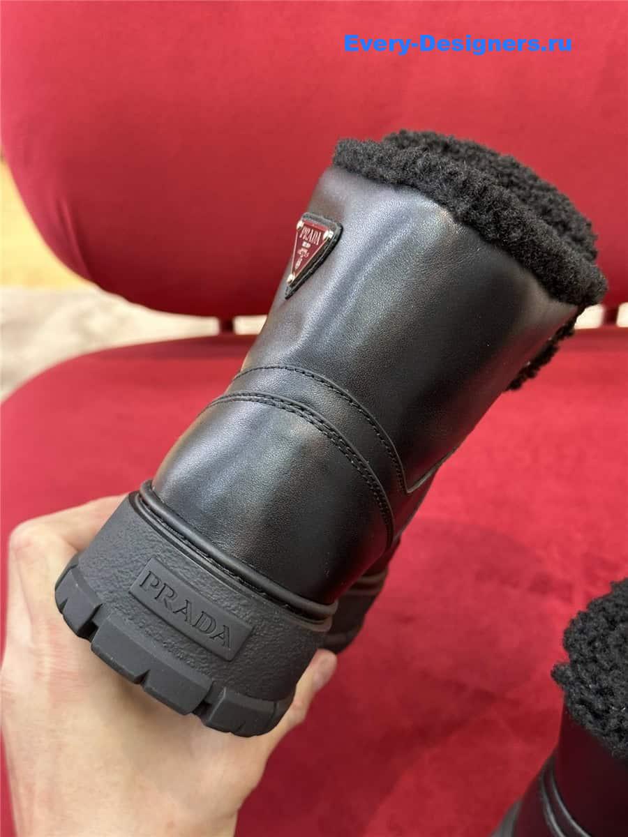 Pra*a triangle-logo high-top leather sneakers