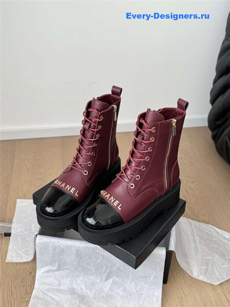 Ch**el platform high top ankle boots