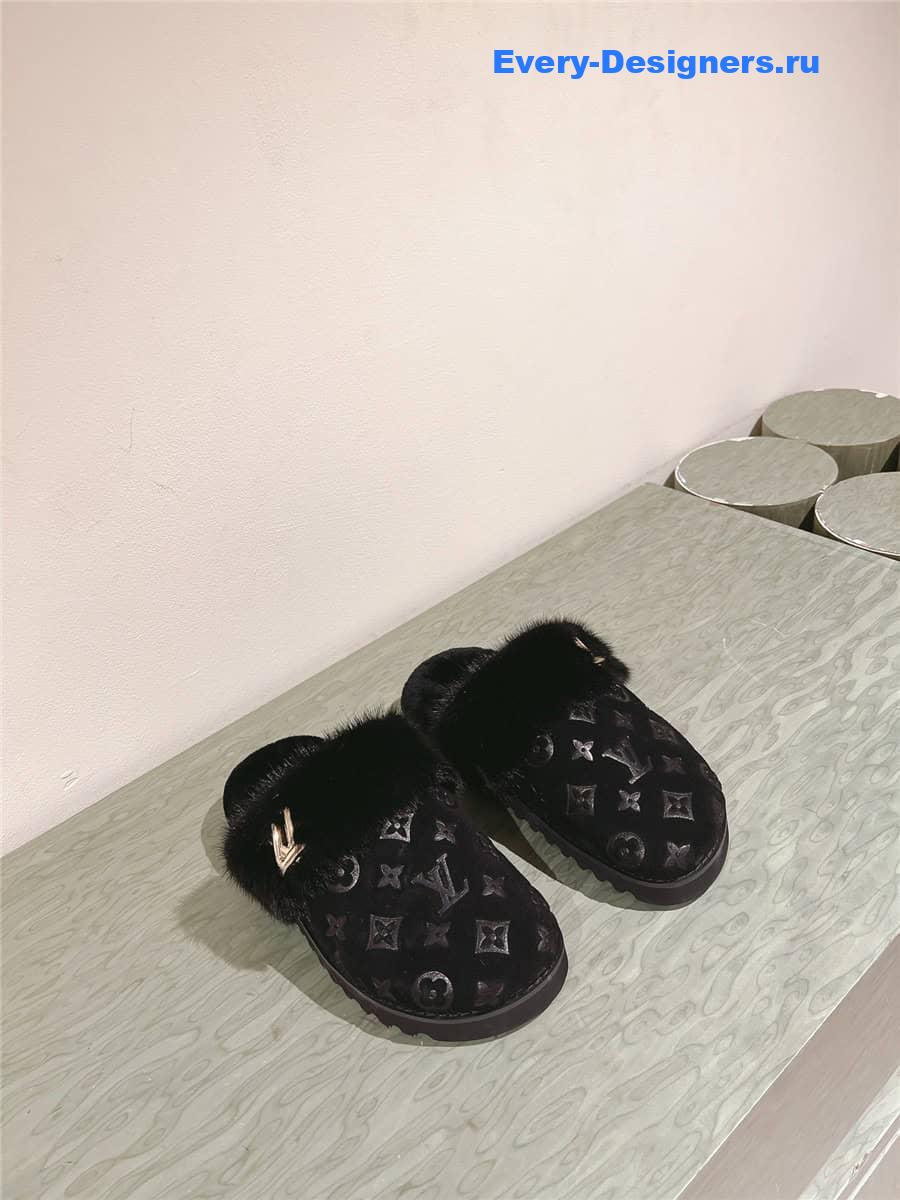 l0vis Vvtt0n lv flat mink slippers