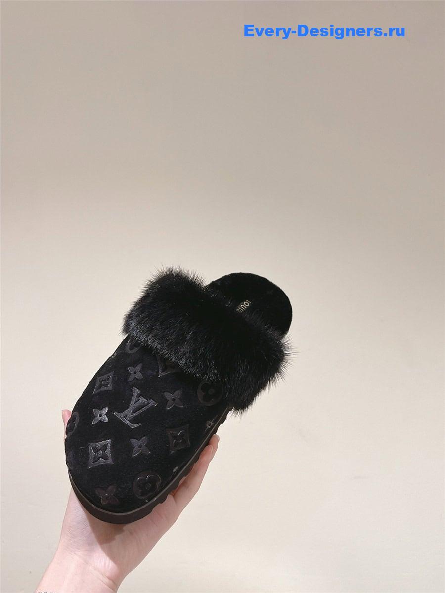 l0vis Vvtt0n lv flat mink slippers