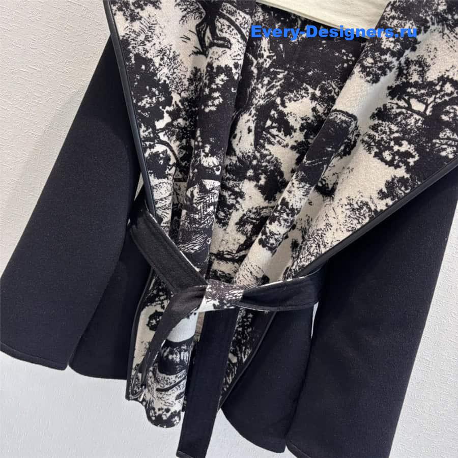 D10r hooded short wool coat