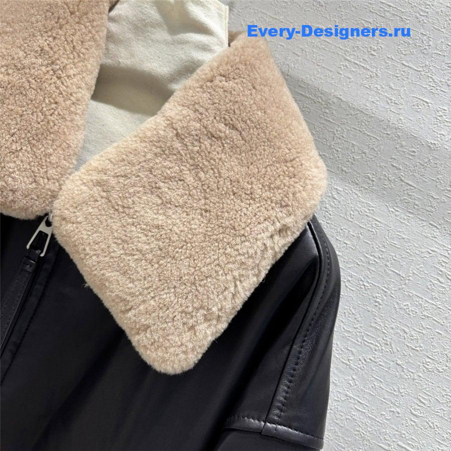 L0ew* lambskin quilted coat