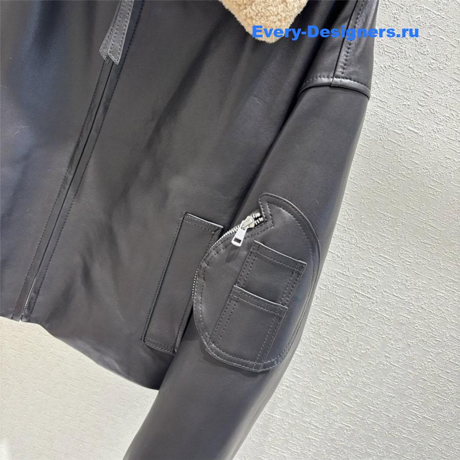 L0ew* lambskin quilted coat