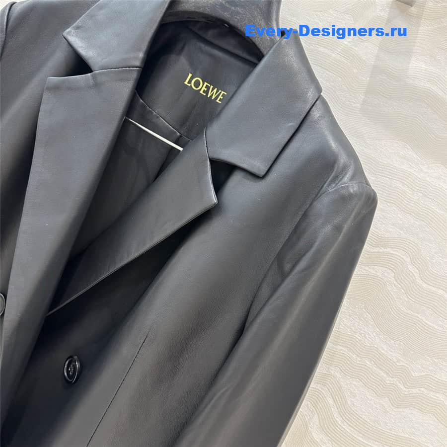 L0ew* western collar long coat