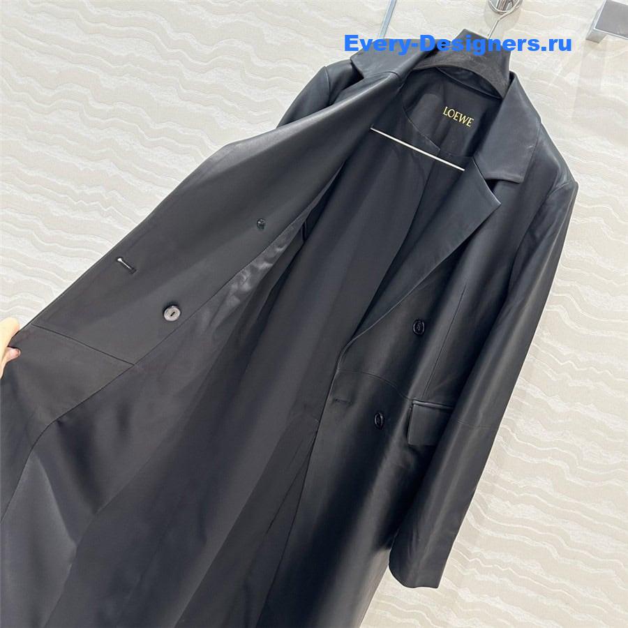 L0ew* western collar long coat