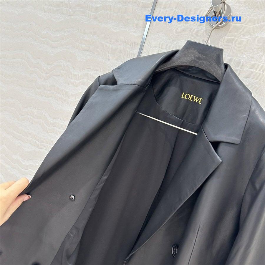 L0ew* western collar long coat