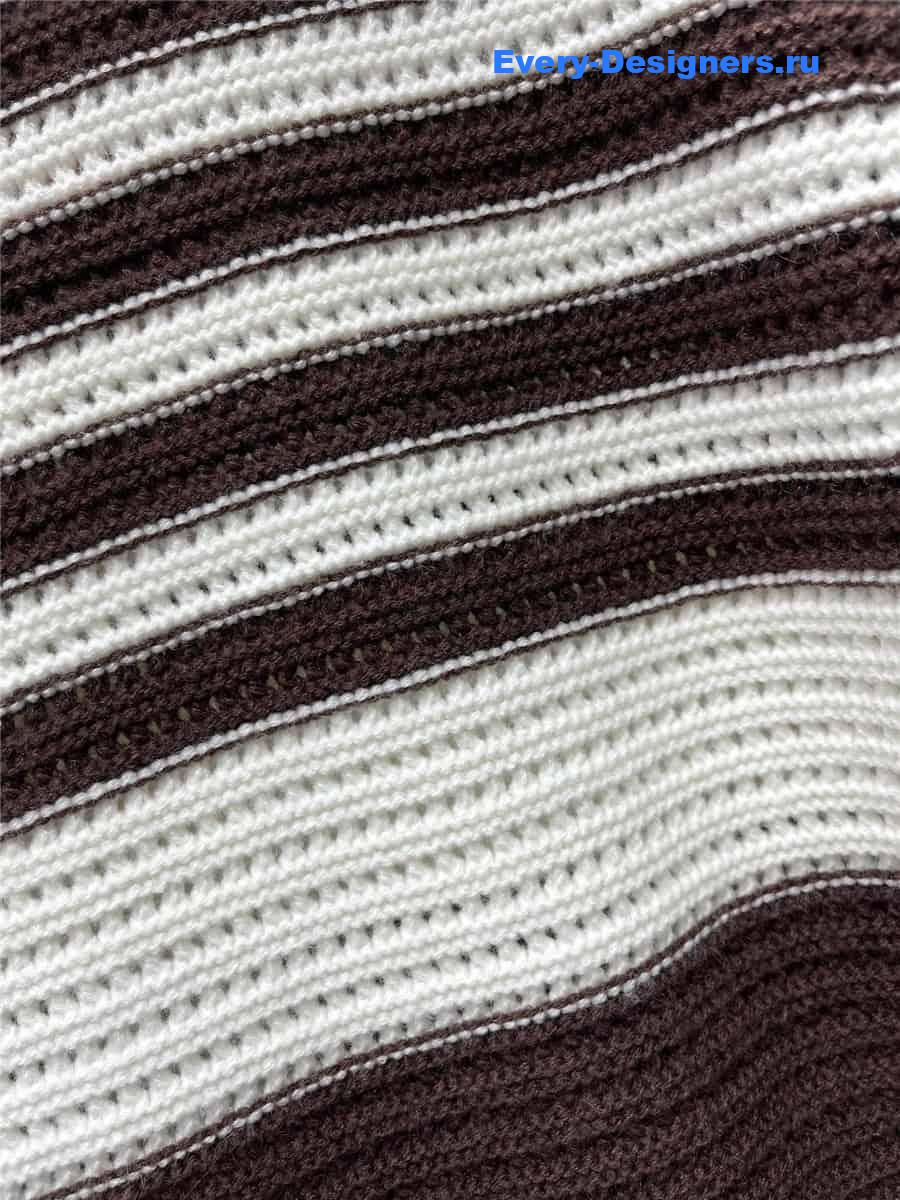 M1um1u colorblock lapel knitted jacket