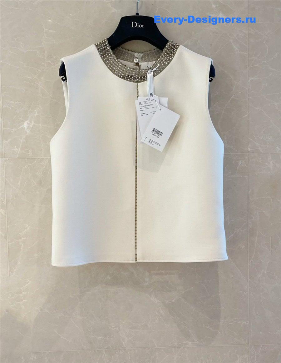 D10r silk wool hand-beaded vest