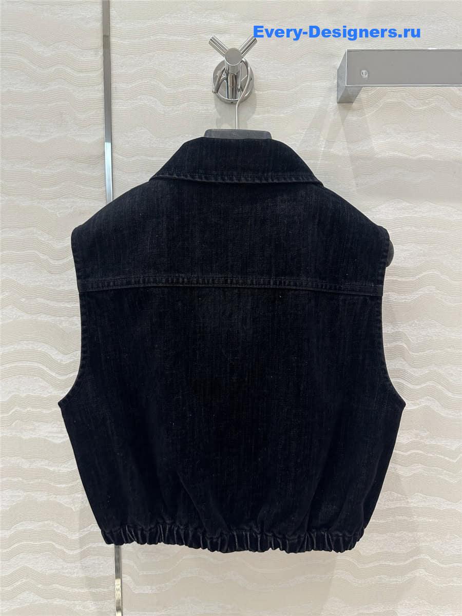 M1um1u denim short vest