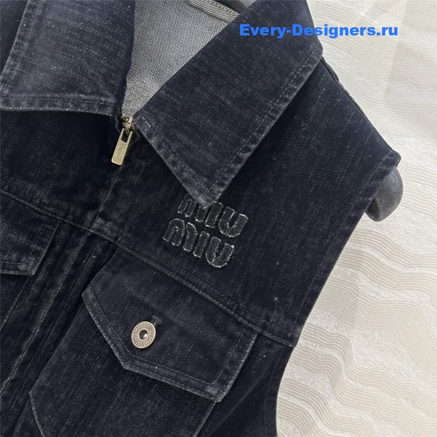 M1um1u denim vest dress