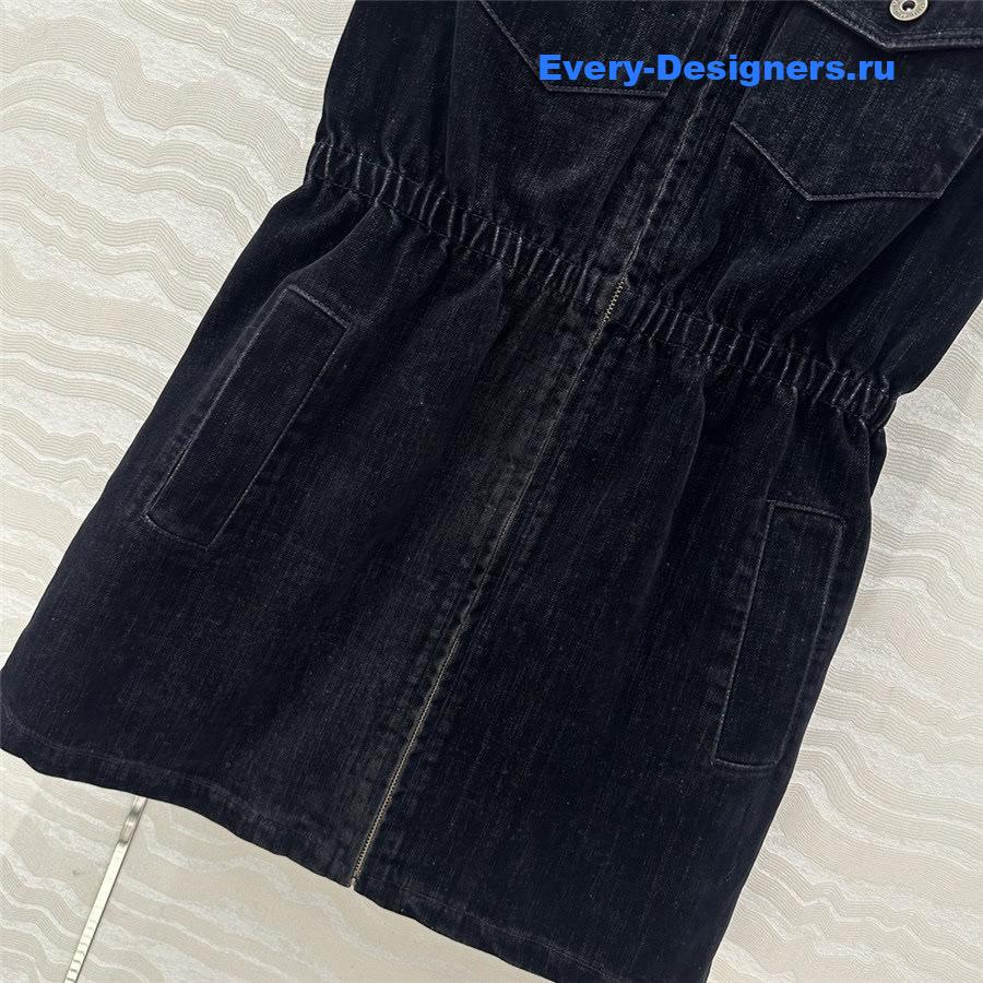 M1um1u denim vest dress