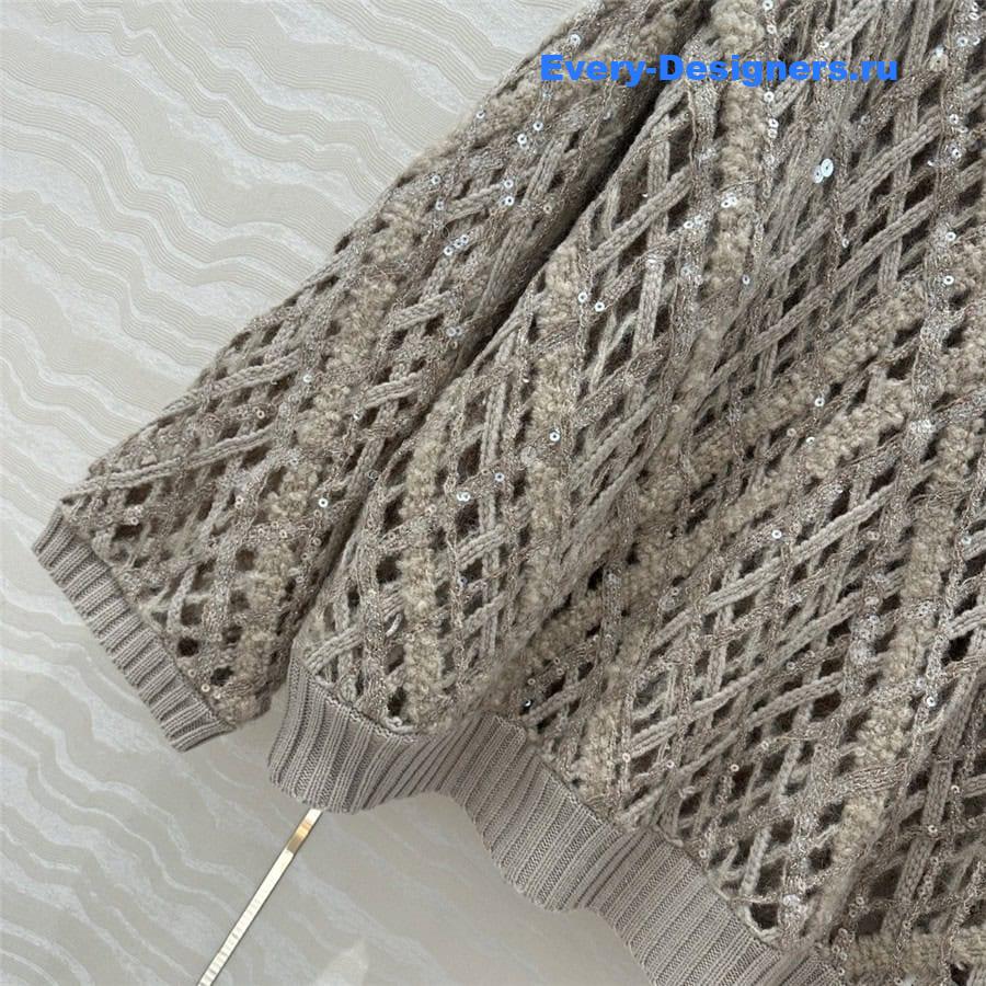 BC Hollow Crochet Sweater Beige