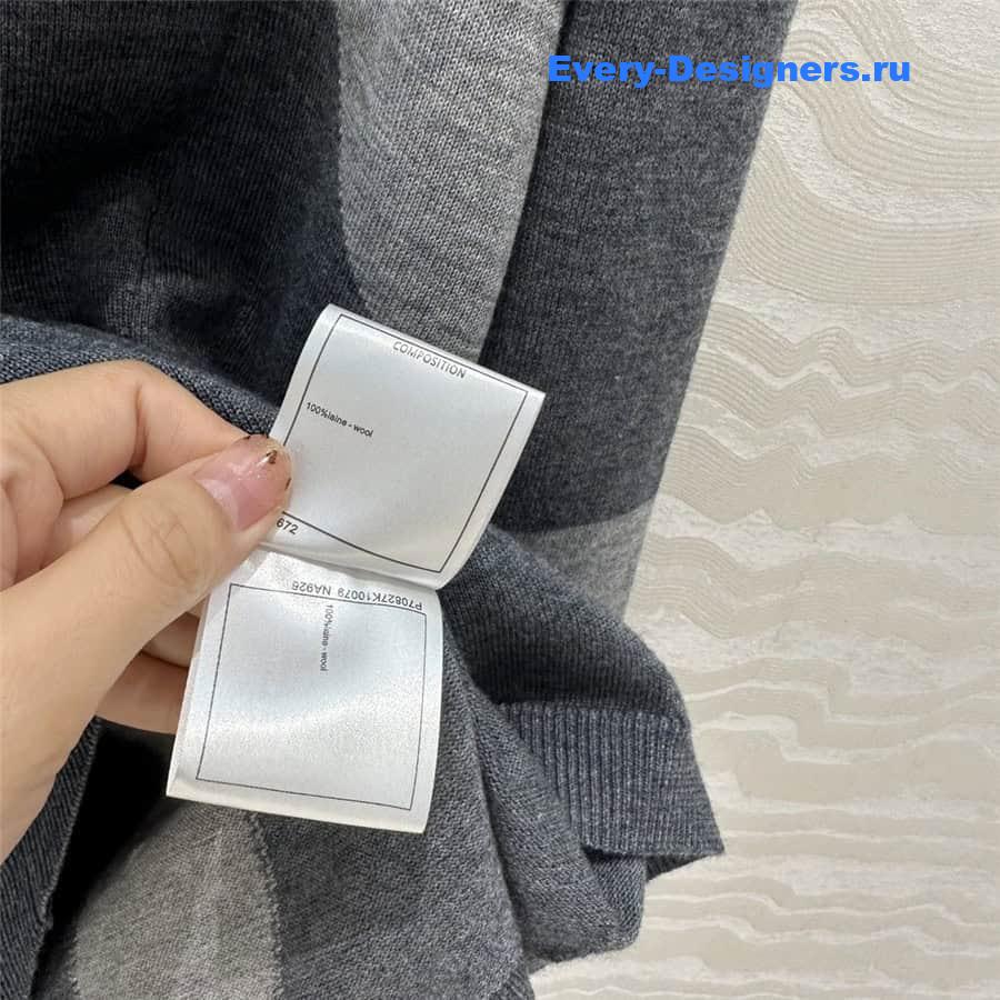 CC Half-Zip Logo Knit Hoodie Grey