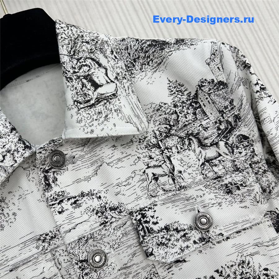 D10r scotland motif denim jacket