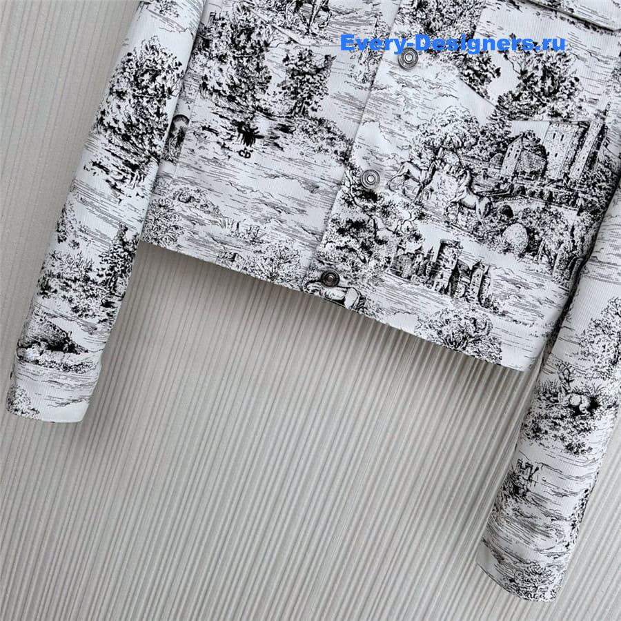 D10r scotland motif denim jacket