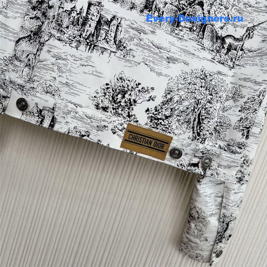 D10r scotland motif denim jacket