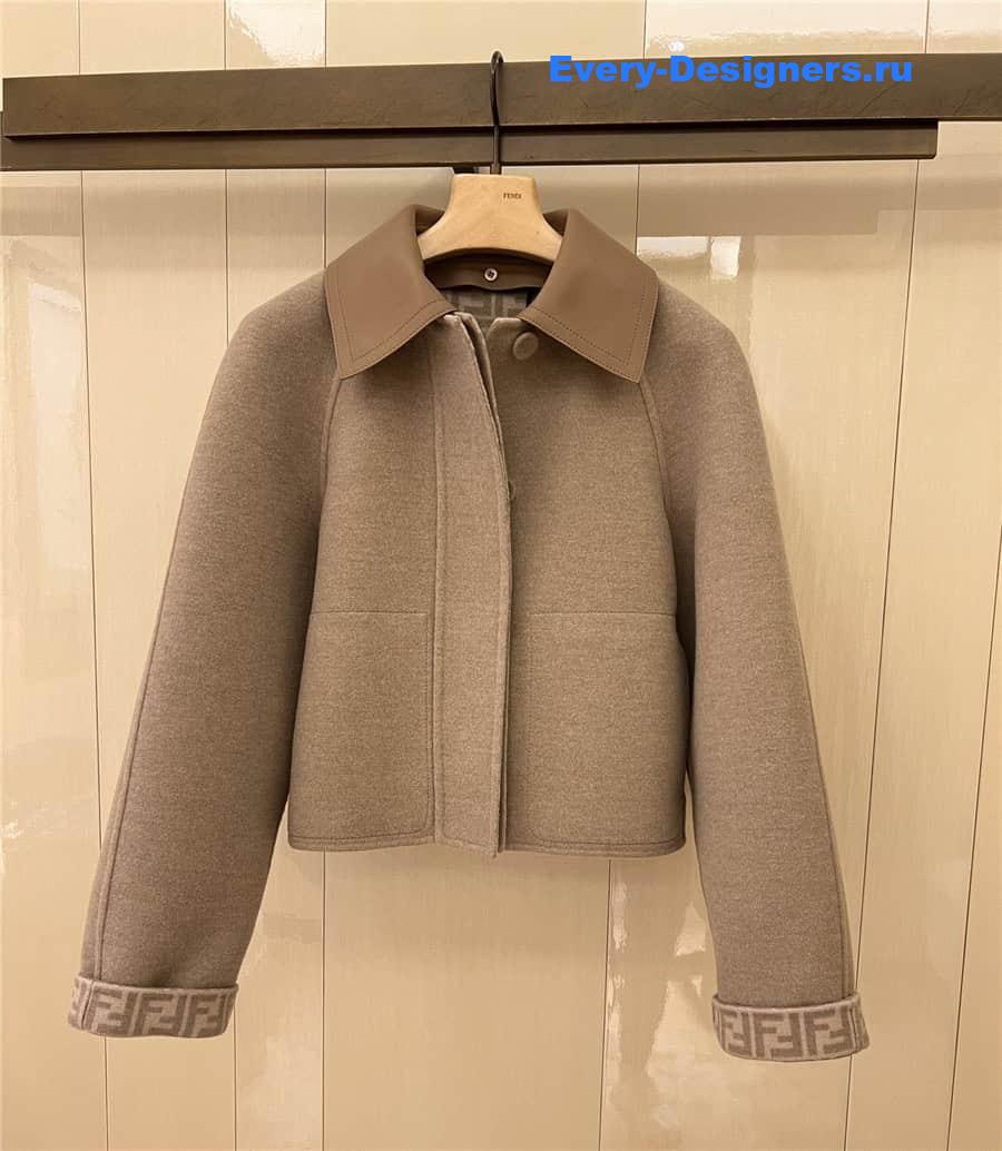 F**di shearling collar coat