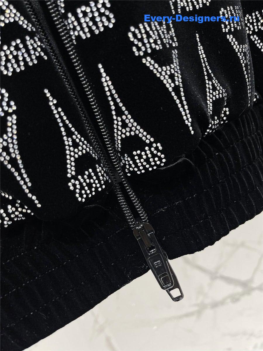 Ba1en*iaga skinny zip hoodie