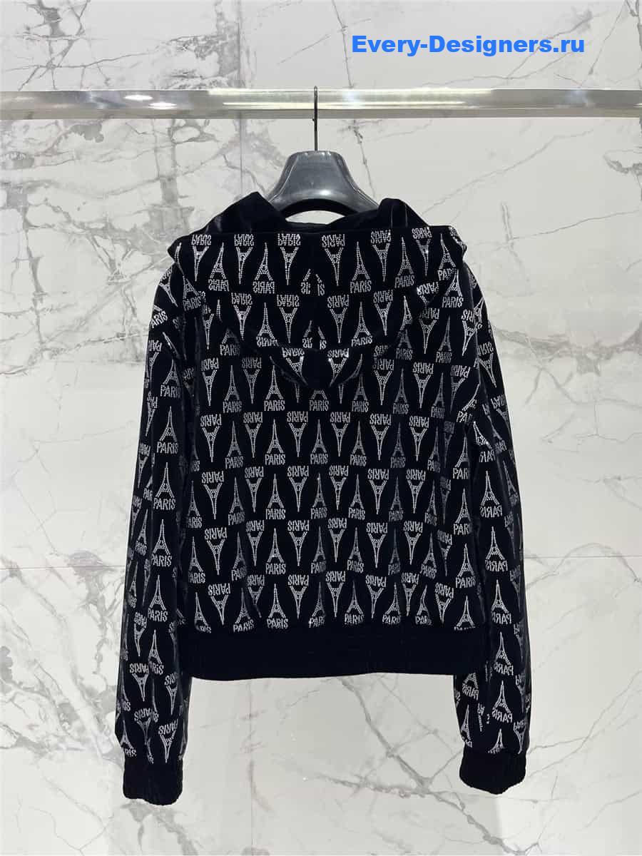 Ba1en*iaga skinny zip hoodie