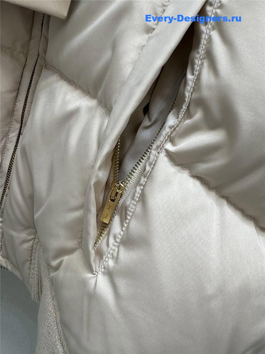 M1um1u wool collar down jacket