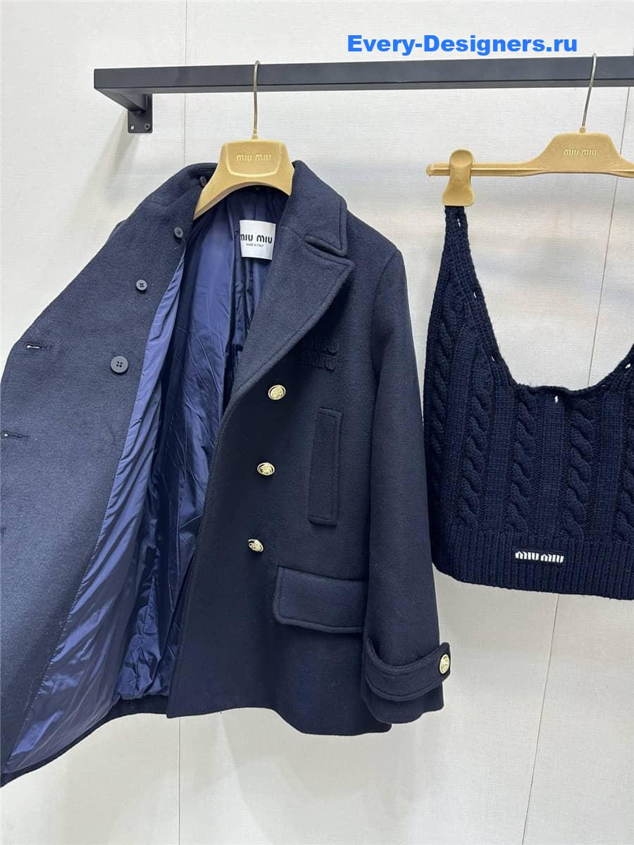 M1um1u cashmere wool suit jacket