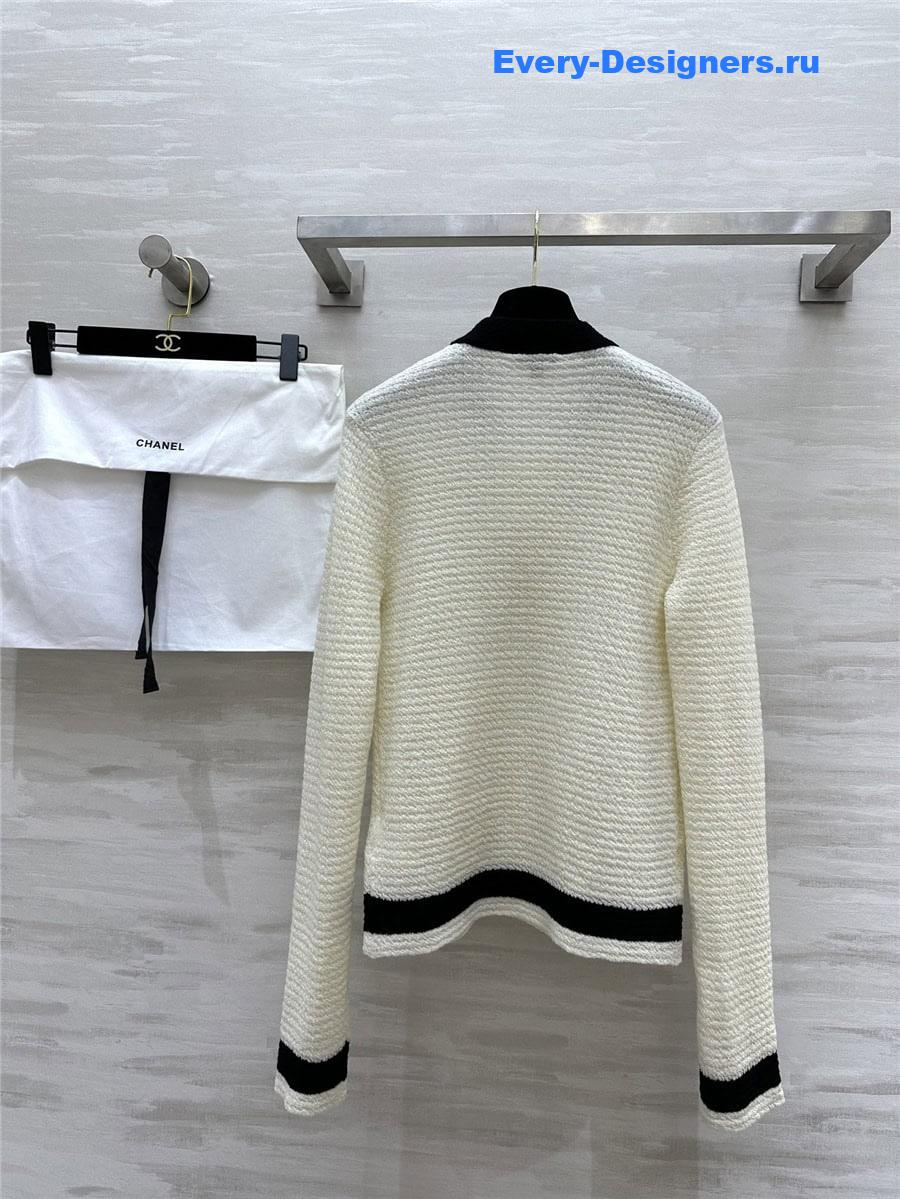 CC Bow Wool Sweater White
