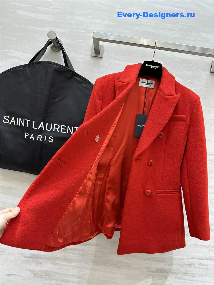 Y51 red wool blazer