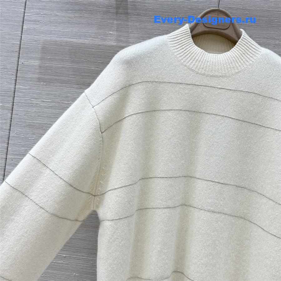 BC Beading Knitted Sweater in White