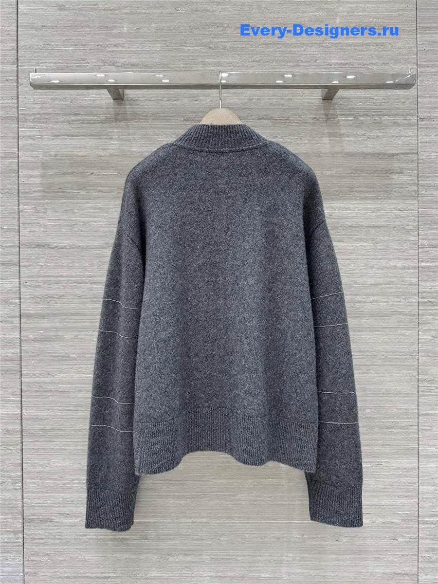 BC Beading Knitted Sweater in Grey