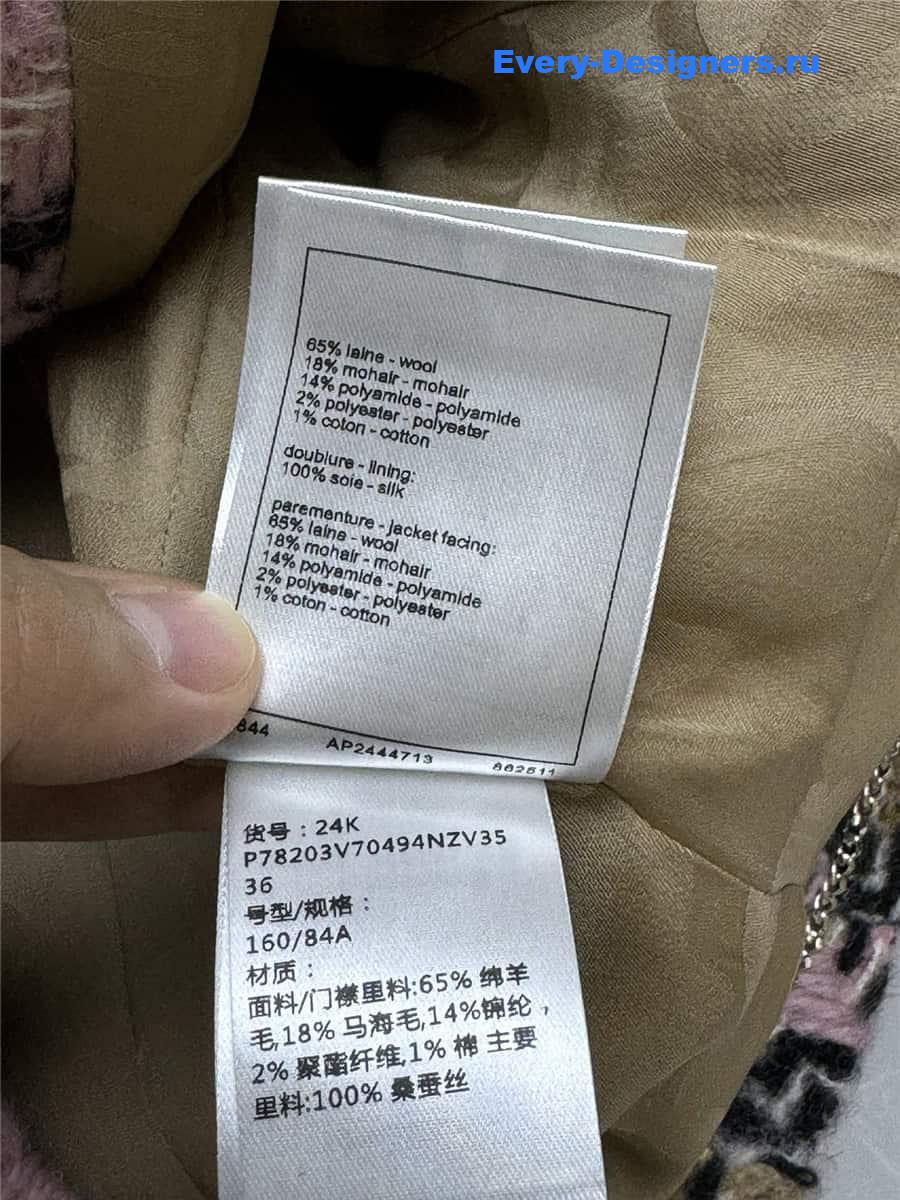 CC black and pink check short coat