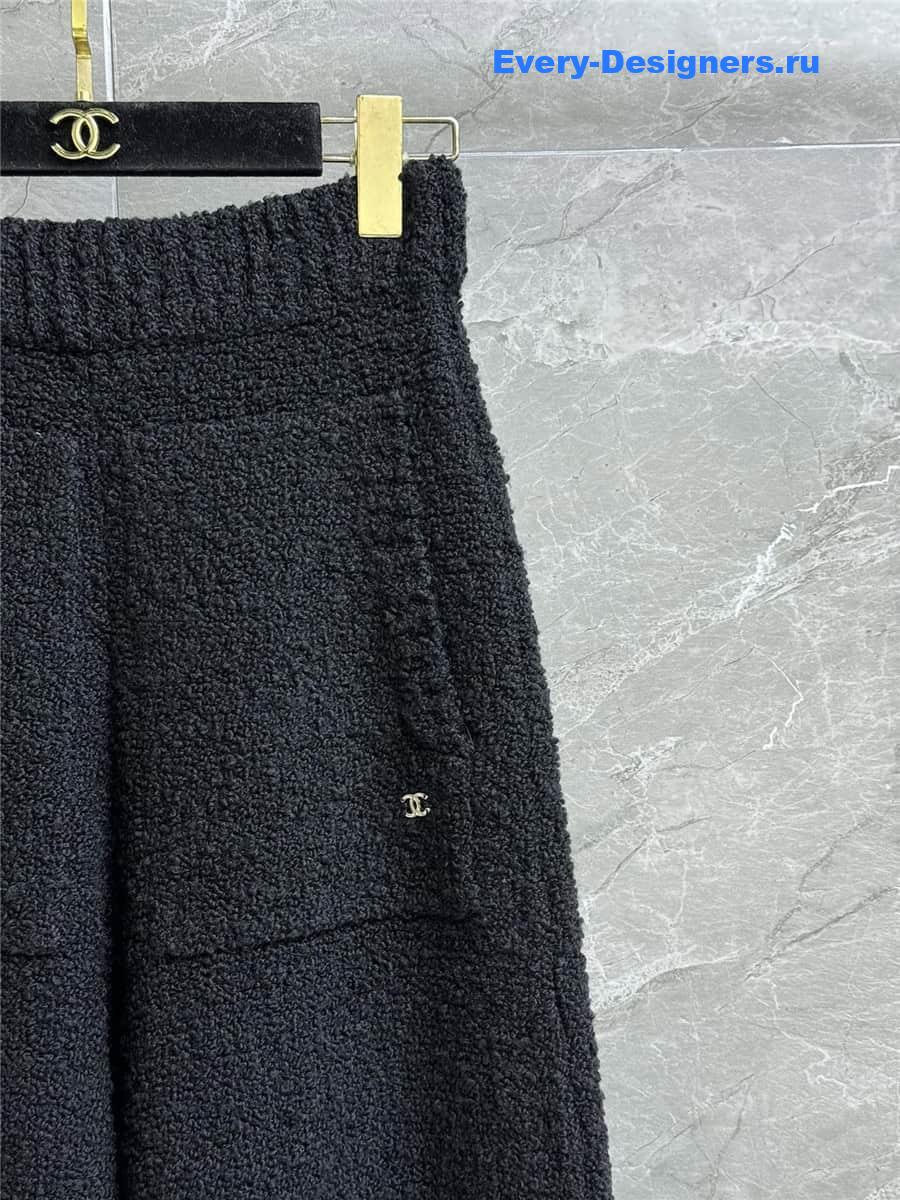 CC cashmere straight-leg wide-leg pants