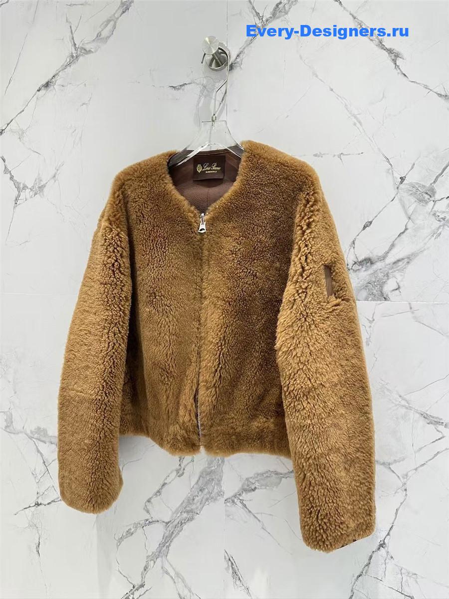 L0r0 P1ana wool and shearling coat