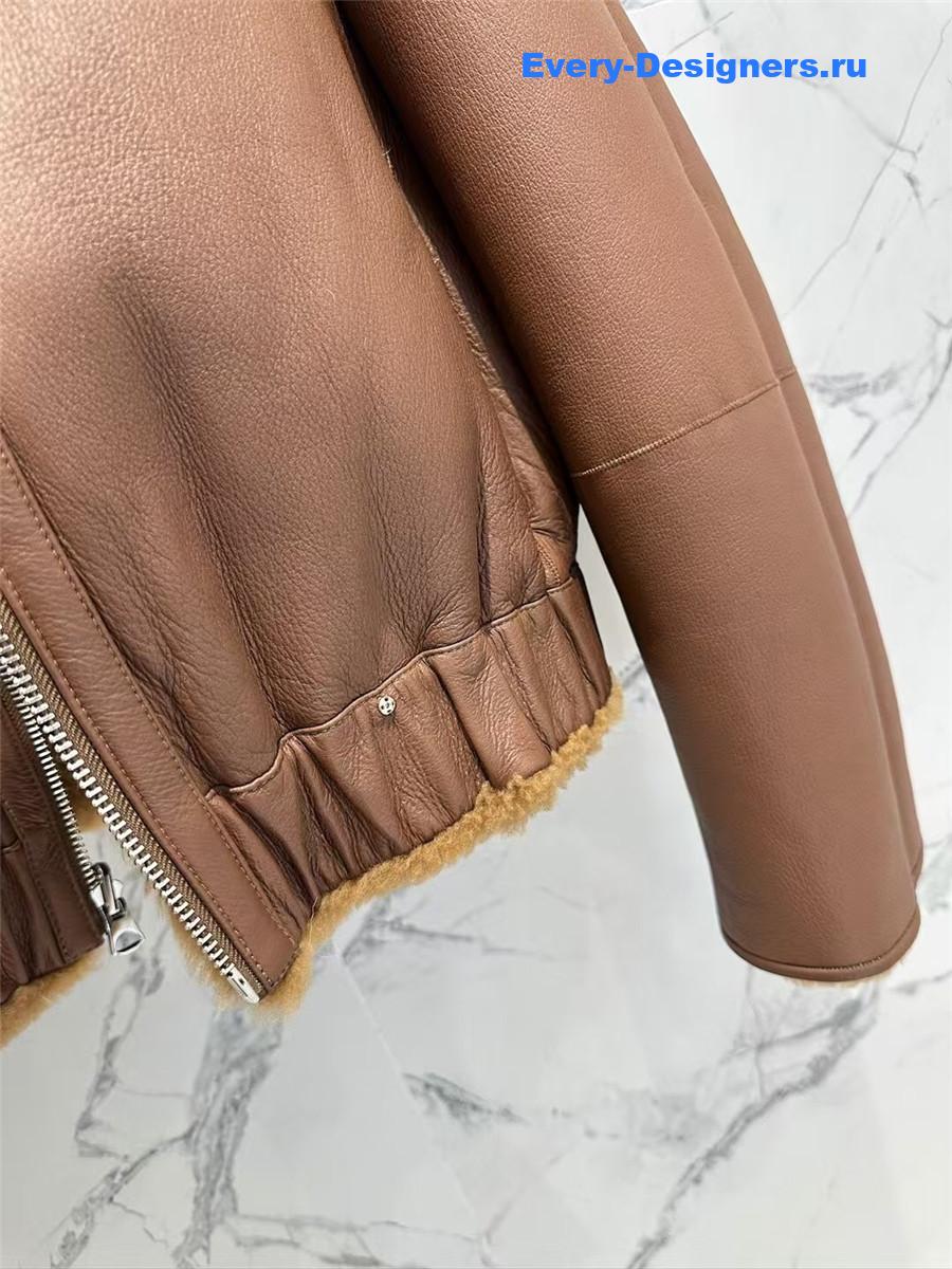 L0r0 P1ana wool and shearling coat