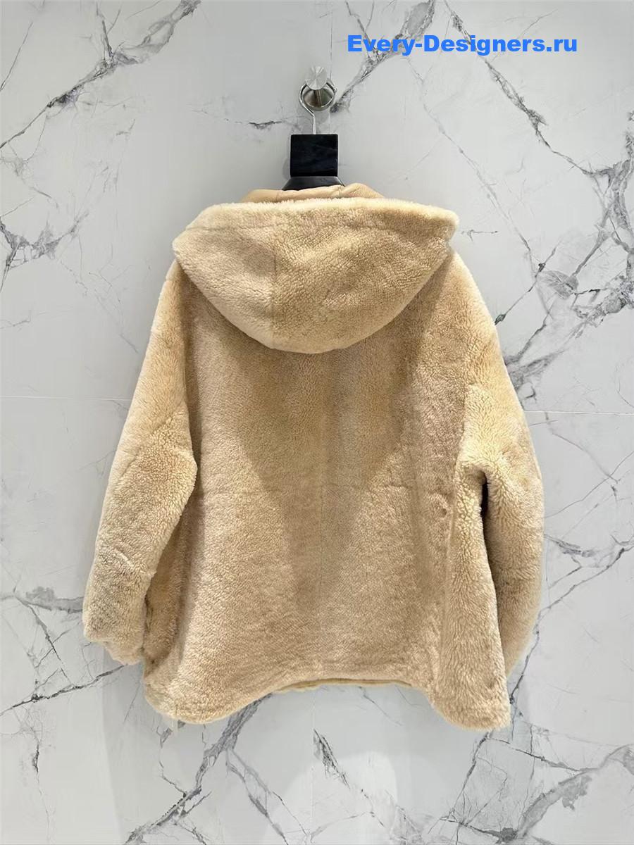 Ba1en*iaga wool and shearling coat