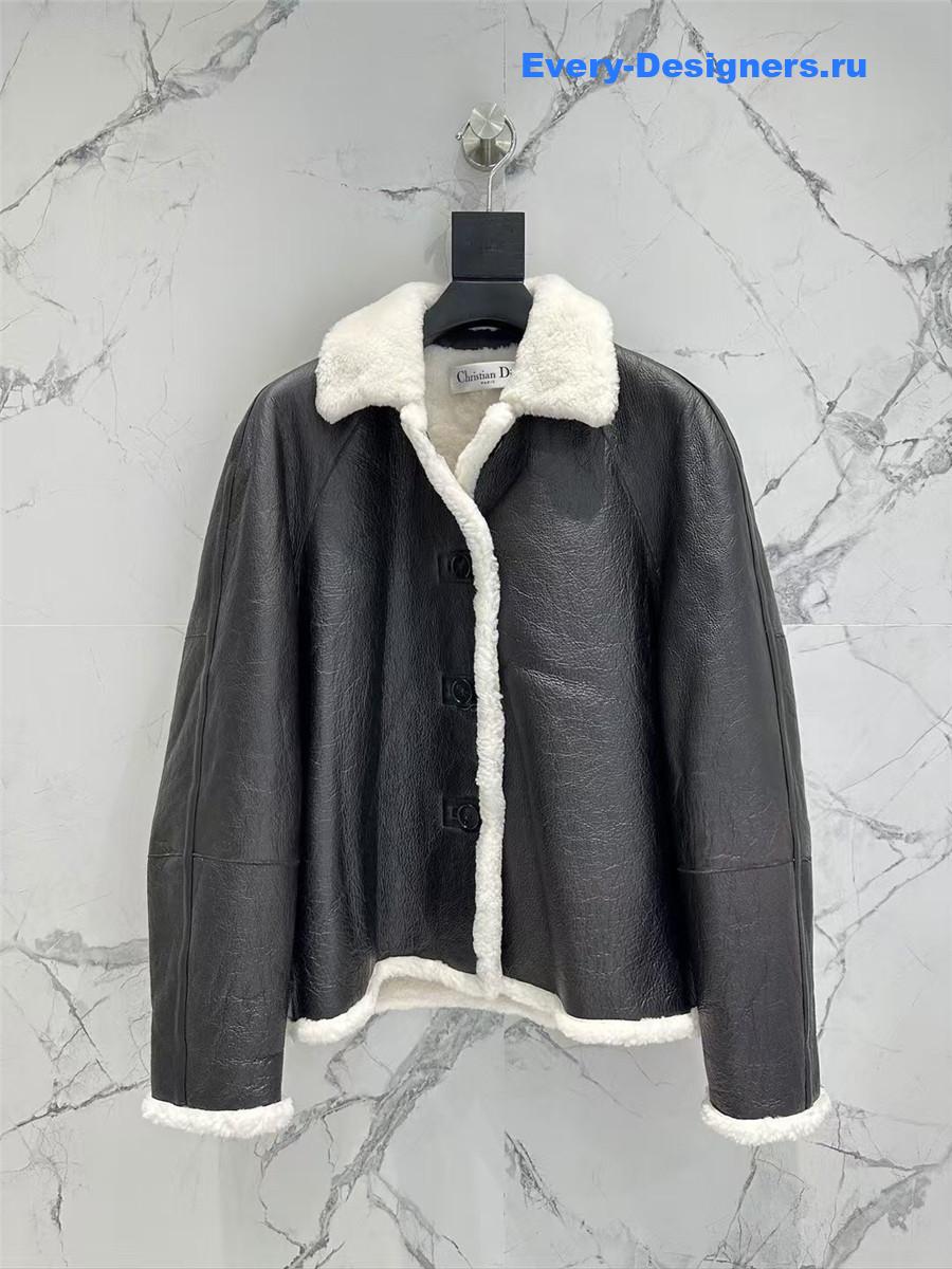 D10r sheepskin fur coat