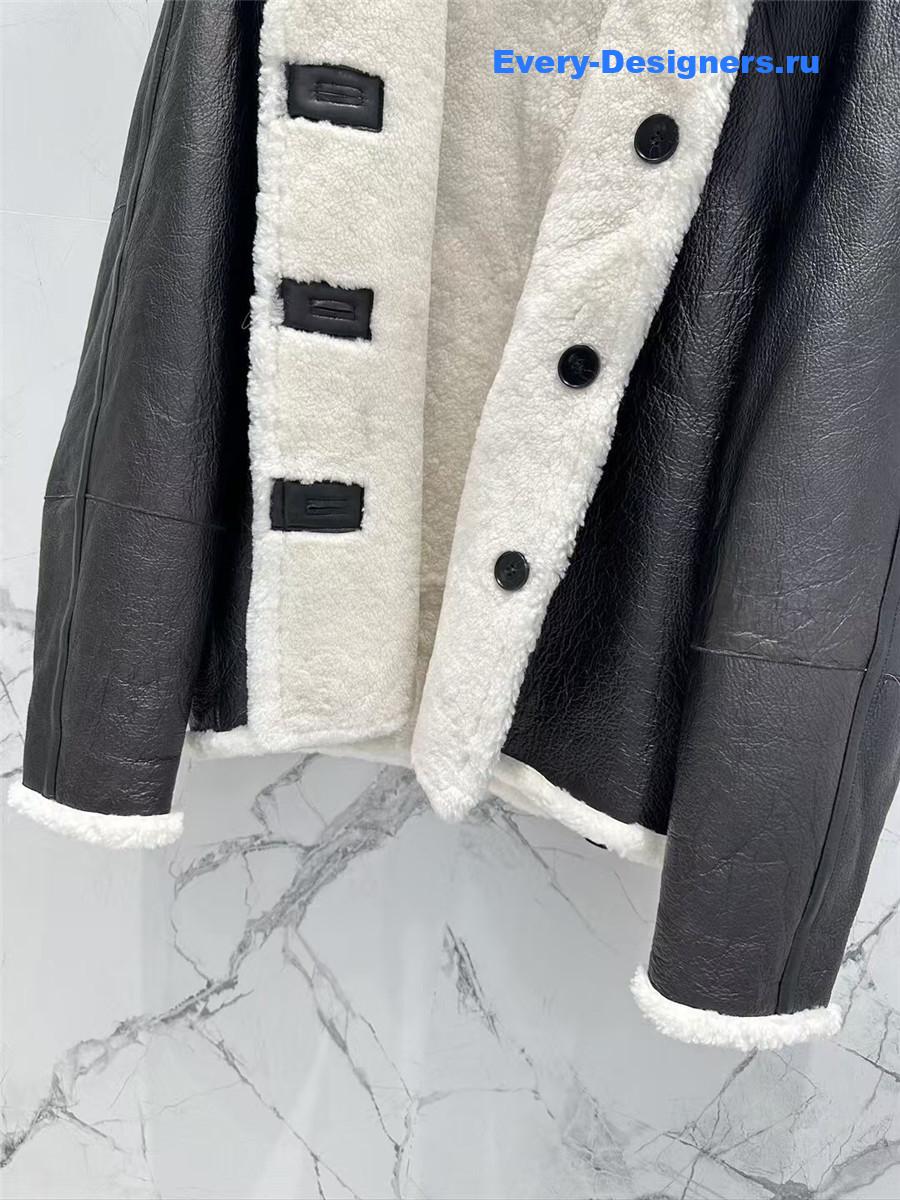 D10r sheepskin fur coat