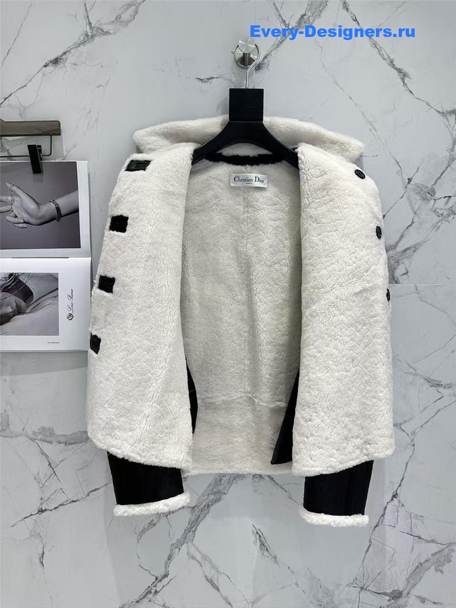 D10r sheepskin fur coat