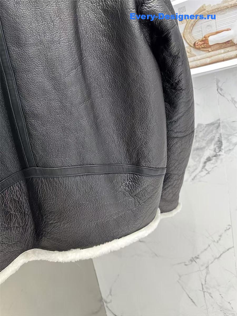 D10r sheepskin fur coat