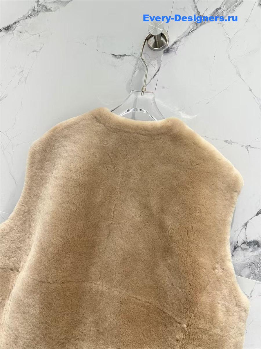 BC Sheep Curly Lapel Leather Vest