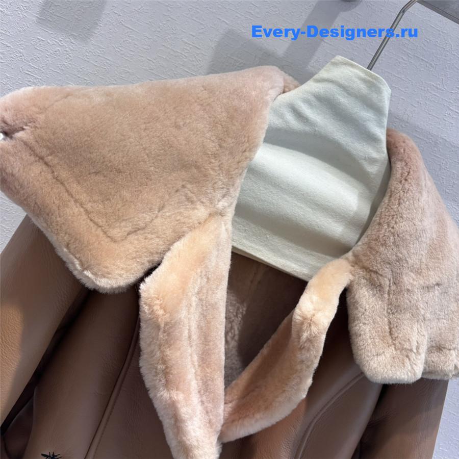 D10r sheepskin fur coat