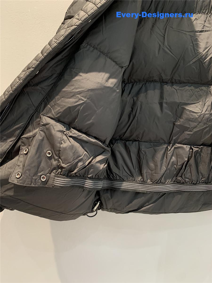 D10r rattan check hooded jacket