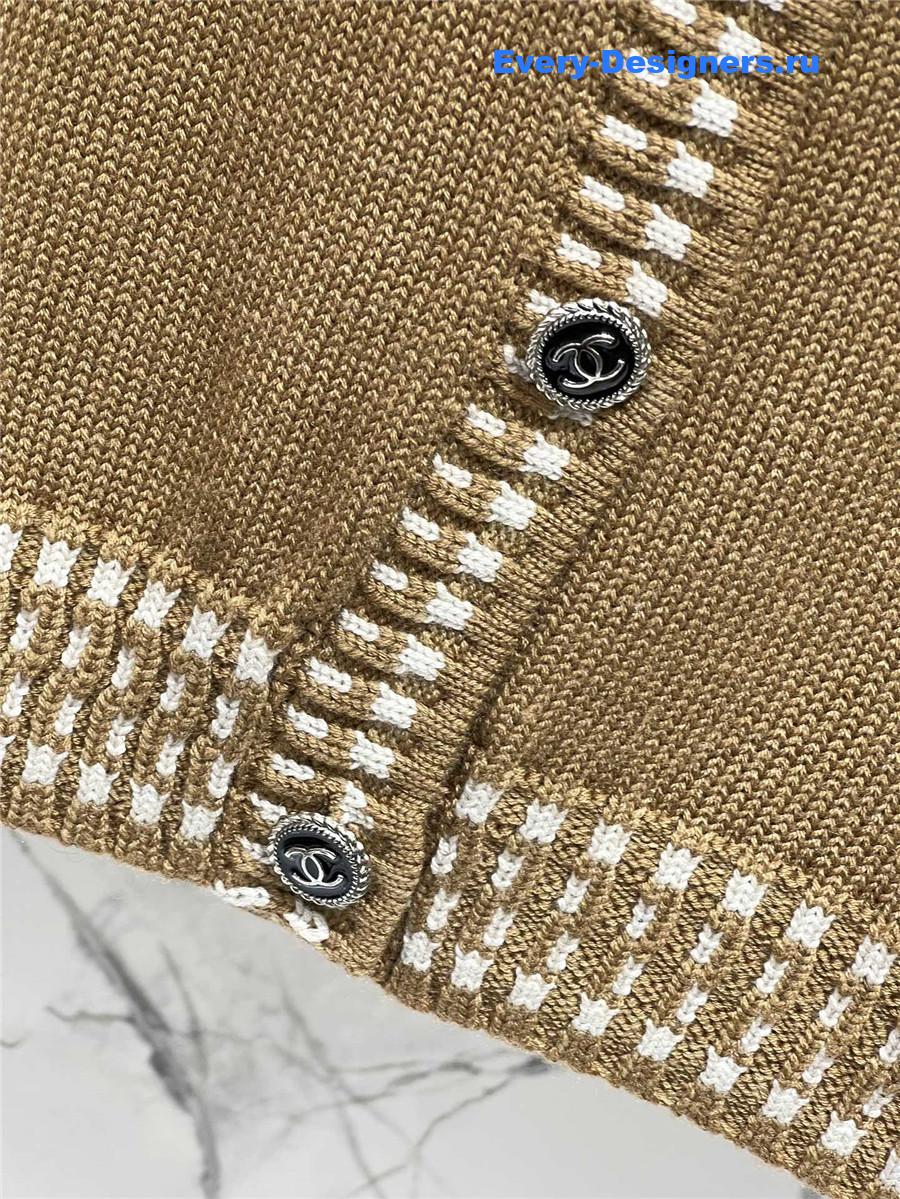 CC single-breasted knitted cardigan